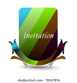 Vector design for party invitation card, Just place your own texts and titles.