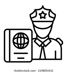 Vector Design Passport Control Icon Style