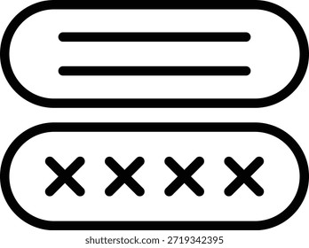 Estilo de icono de Contraseña de diseño de Vector