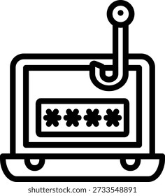 Contraseña de diseño de Vector Phishing Icon Style