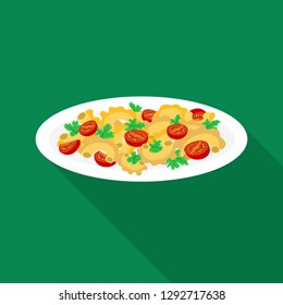 Vector design of pasta and carbohydrate logo. Set of pasta and macaroni stock vector illustration.