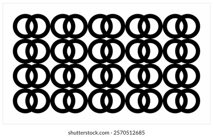 Vector design pattern black circle variation, cool geometry design,white background.