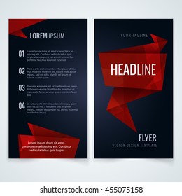 vector design pattern of folder plan magazine cover annual statement or advertising leaflet with shape scene texture abstract scene red performance empty partnership luxurious print original banner pr