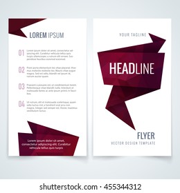 vector design pattern of insert plan magazine covering annual report or flyer booklet with triangle scene texture conceptual scene red performance empty partnership luxurious print original flag prese