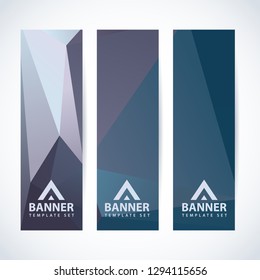 vector design pattern set of flag header for website with polygon geometric background group abstract background scene technology pile right digital performance modern site business cool set flag pres