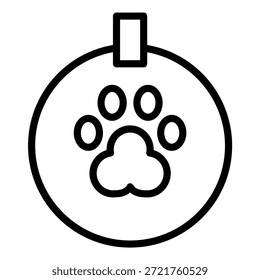 Diseño de Vector PawPrint Collar Icon Style