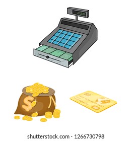 Vector design of payment and loan icon. Set of payment and financial stock symbol for web.