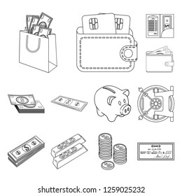 Vector design of payment and loan sign. Set of payment and financial vector icon for stock.