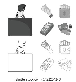 Vector design of payment and loan sign. Collection of payment and financial vector icon for stock.