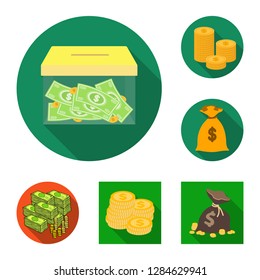 Vector design of payment and loan symbol. Collection of payment and financial stock vector illustration.