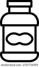 Estilo de ícone de manteiga de amendoim de design de vetor