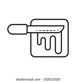 Vector design of peanut butter logo. Graphic of peanut butter and bread vector icon for stock.