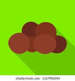 Vector design of peanut and covered symbol. Graphic of peanut and chocolate stock vector illustration.