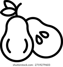 Diseño de Vector Pear Icon Style