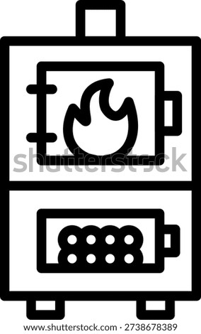 Vector Design Pellet fireplace Icon Style