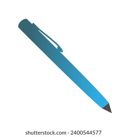 Vector design of a pen, blue pin
