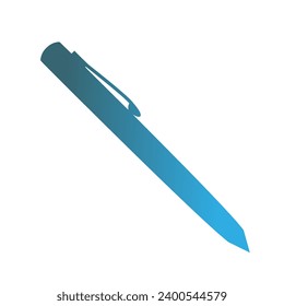 Vector design of a pen, blue pin