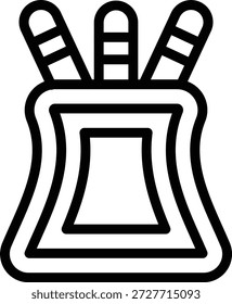 Estilo de ícone de caso de lápis de design de vetor