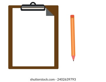 vector design with pencil and clipboard.