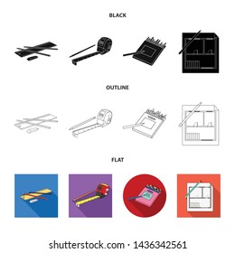 Vector design of pencil and sharpen icon. Set of pencil and color stock vector illustration.