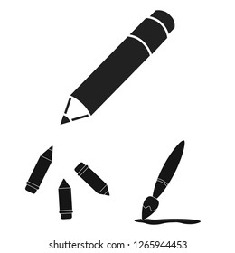 Vector design of pencil and sharpen logo. Collection of pencil and color stock vector illustration.