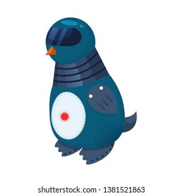 Vector design of penguin and animal symbol. Collection of penguin and android stock vector illustration.