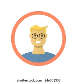 vector design of people avatars, flat user face icon