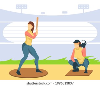 Vector Design of People doing Sport in Outdoor, running, baseball, golf, boxing, yoga, tennis. Flat Cartoon Illustration