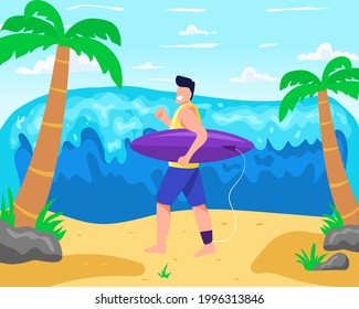 Vector Design of People doing Sport in Outdoor, running, baseball, golf, boxing, yoga, tennis. Flat Cartoon Illustration