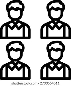 Estilo de icono de Personas de diseño de Vector
