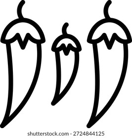 Estilo de ícone de pimenta de design de vetor