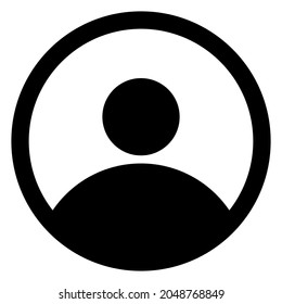 Vector design of person logo. Web element of person simple flat vector icon Outline black and white style for app