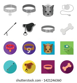 Vector design of pet and accessories sign. Collection of pet and shop stock vector illustration.