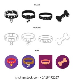 Vector design of pet and accessories symbol. Collection of pet and shop stock vector illustration.