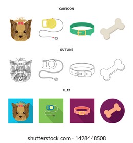 Vector design of pet and accessories symbol. Set of pet and shop stock vector illustration.