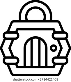 Estilo del icono del portador del animal doméstico del diseño del Vector
