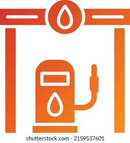 Estilo de iconos de la estación de gasolina de diseño de vectores