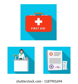 Vector design of pharmacy and hospital logo. Collection of pharmacy and business stock symbol for web.
