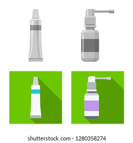 Vector design of pharmacy and hospital logo. Collection of pharmacy and business stock symbol for web.