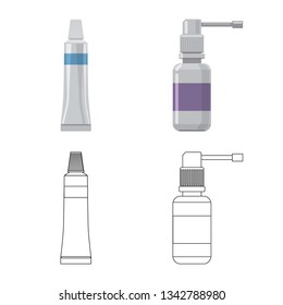 Vector design of pharmacy and hospital logo. Collection of pharmacy and business stock symbol for web.