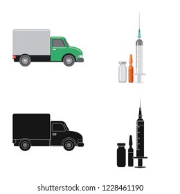 Vector design of pharmacy and hospital sign. Collection of pharmacy and business vector icon for stock.