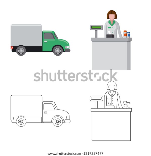 Vector design of\
pharmacy and hospital symbol. Collection of pharmacy and business\
stock vector\
illustration.