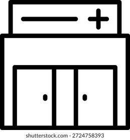 Estilo del icono de la farmacia del diseño del Vector