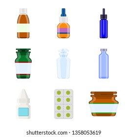 Vector design of pharmacy and pharmaceutical icon. Collection of pharmacy and health vector icon for stock.