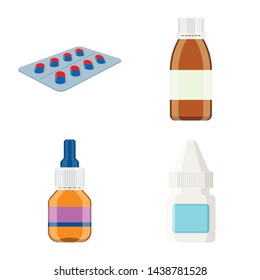 Vector design of pharmacy and pharmaceutical icon. Set of pharmacy and health vector icon for stock.