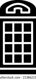 Estilo de icono de la cabina telefónica de diseño de vectores