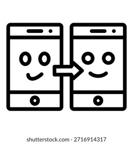 Estilo de icono de clonación de teléfono de diseño de Vector