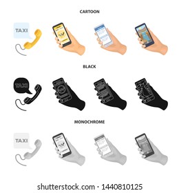 Vector design of phone and screen symbol. Collection of phone and cellphone vector icon for stock.