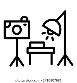 Vektordesign Fotoshooting Studio-Symbolstil