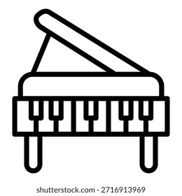 Estilo de ícone de piano de design de vetor